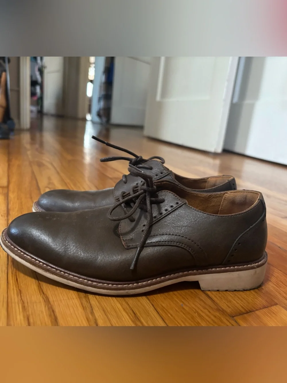 Kids Dark Brown Leather Dress Shoes